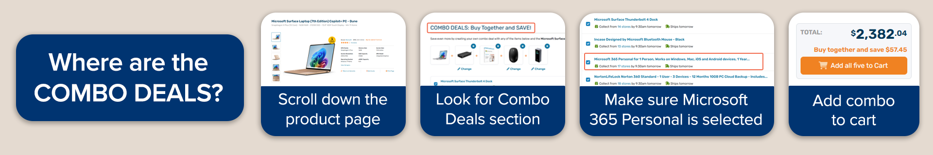 Where are the Combo Deals?